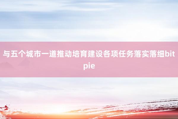 与五个城市一道推动培育建设各项任务落实落细bitpie