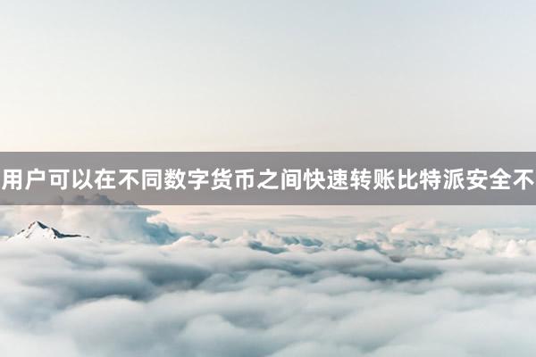 用户可以在不同数字货币之间快速转账比特派安全不