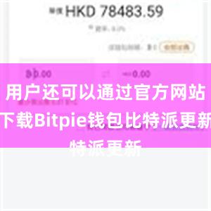 用户还可以通过官方网站下载Bitpie钱包比特派更新