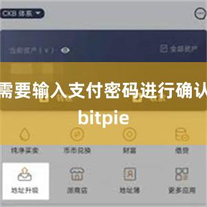 需要输入支付密码进行确认bitpie