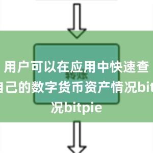 用户可以在应用中快速查看自己的数字货币资产情况bitpie